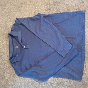 Van Heusen Never Tuck Men's Long Sleeve XL Classic Fit Shirt Blue Heather